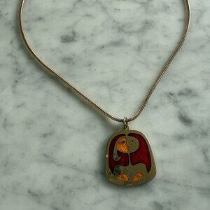 Vintage Modernist Enamel Pendant by Quebecois artist de Passille Sylvestre
